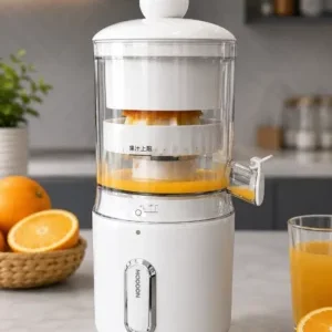 Compact Electric Citrus Press Juicer with Automated Extraction System